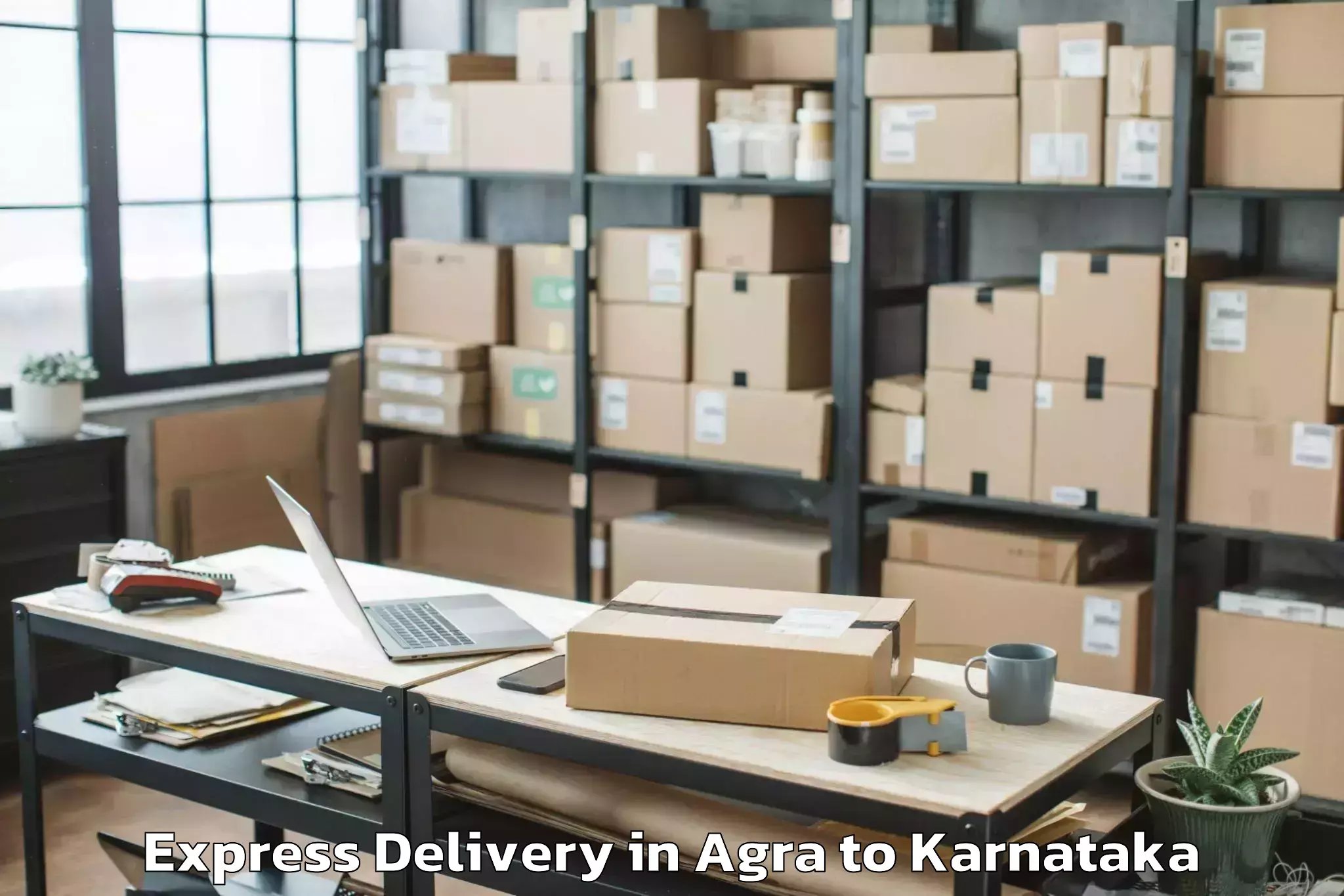 Top Agra to Davanagere Express Delivery Available